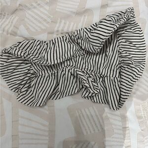 Striped Black and White Crop Top